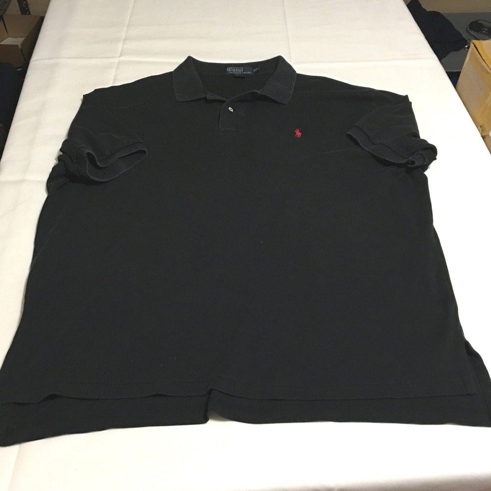 Polo Ralph Lauren Polo Shirt Mens 2XL Black Short Sleeve Preppy